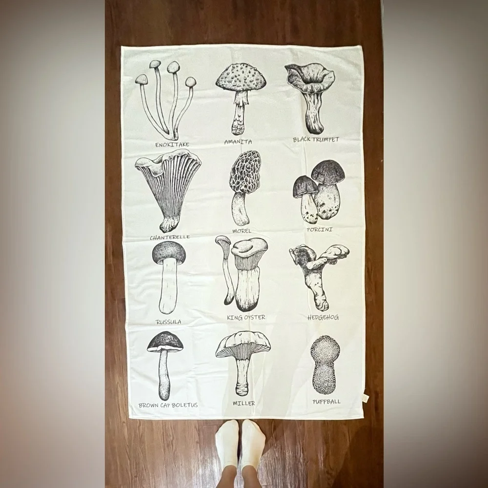 Mushroom Print Tapestry Hanging Wall Decor